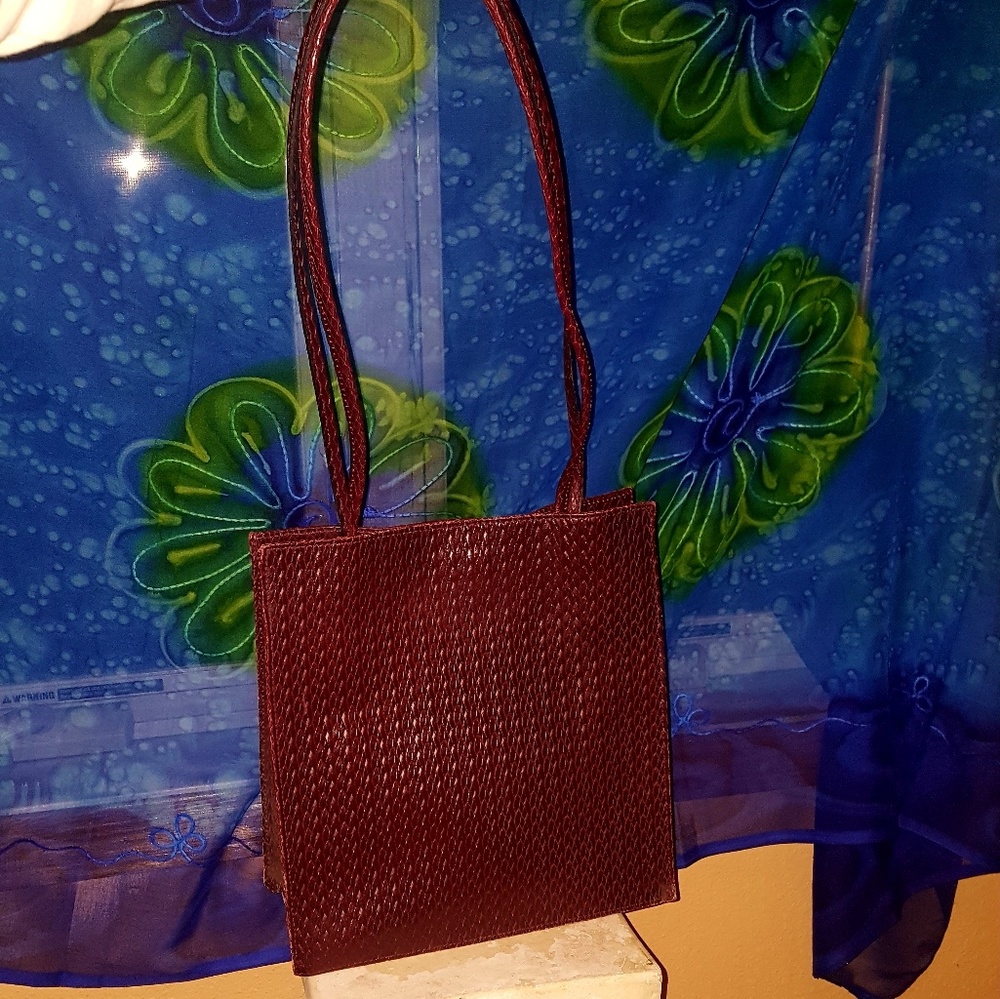 Wilson's Leather tote bag vintage woven design